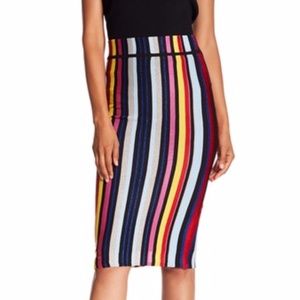 RACHEL Rachel Roy November Multistripe Combo Skirt